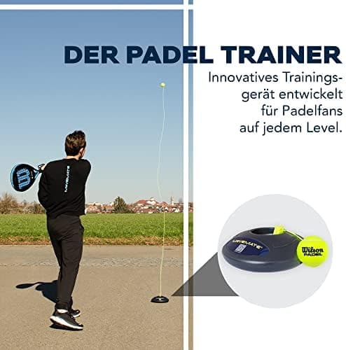 MOVEMATE Padel-Trainer Set mit Wilson® Padelball | innovatives_ballspiel_für_draußen | Kinder&Erwachsene|Garten_Park_Übu