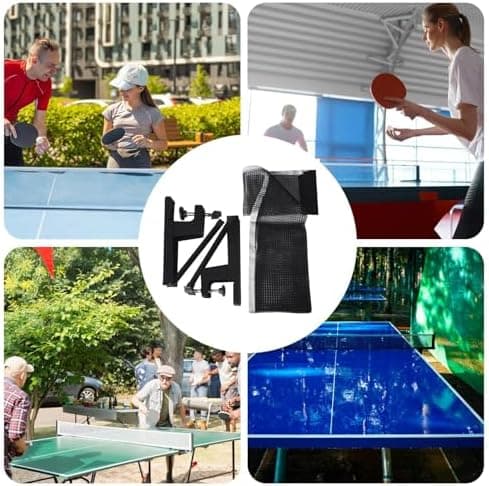Flamp On Net - Professioneller Tischtischtennisnetz, Einstellbare Post Und tragbar | Spaltpolsterung Für Wettkämpfe Und