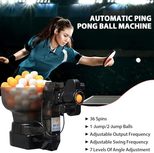 Tischtennis-Roboter-Ping-Pong-Maschine mit 100-Ball-Versorgung und 36-Arten-Regler für Fortgeschrittene