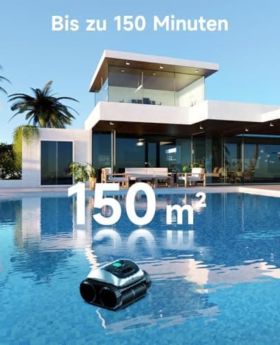 WYBOT C1 Poolroboter - Akkubetrieb, 150 Min. Kabellos, Intelligente Routenplanung für Poolreinigung