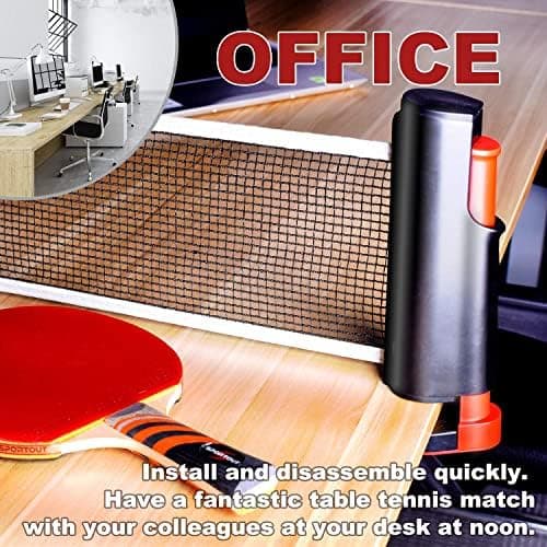 Sportout Justierbares Tischtennisnetz - Ideal für Spieler aller Niveaus - Reisebare Design - Max. Breite 170 cm
| Sport