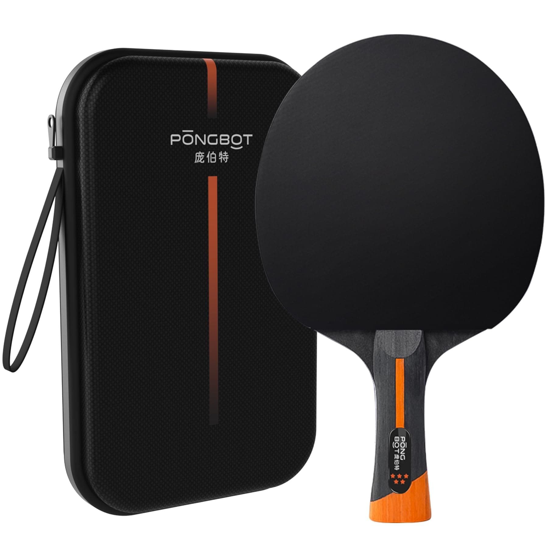 Five-Star Tischtennisschläger für ernsthafte Spieler
| PONGBOT Carbonfaser Tischtennisracket zum HARDSHELL-Koffer
| 7-L