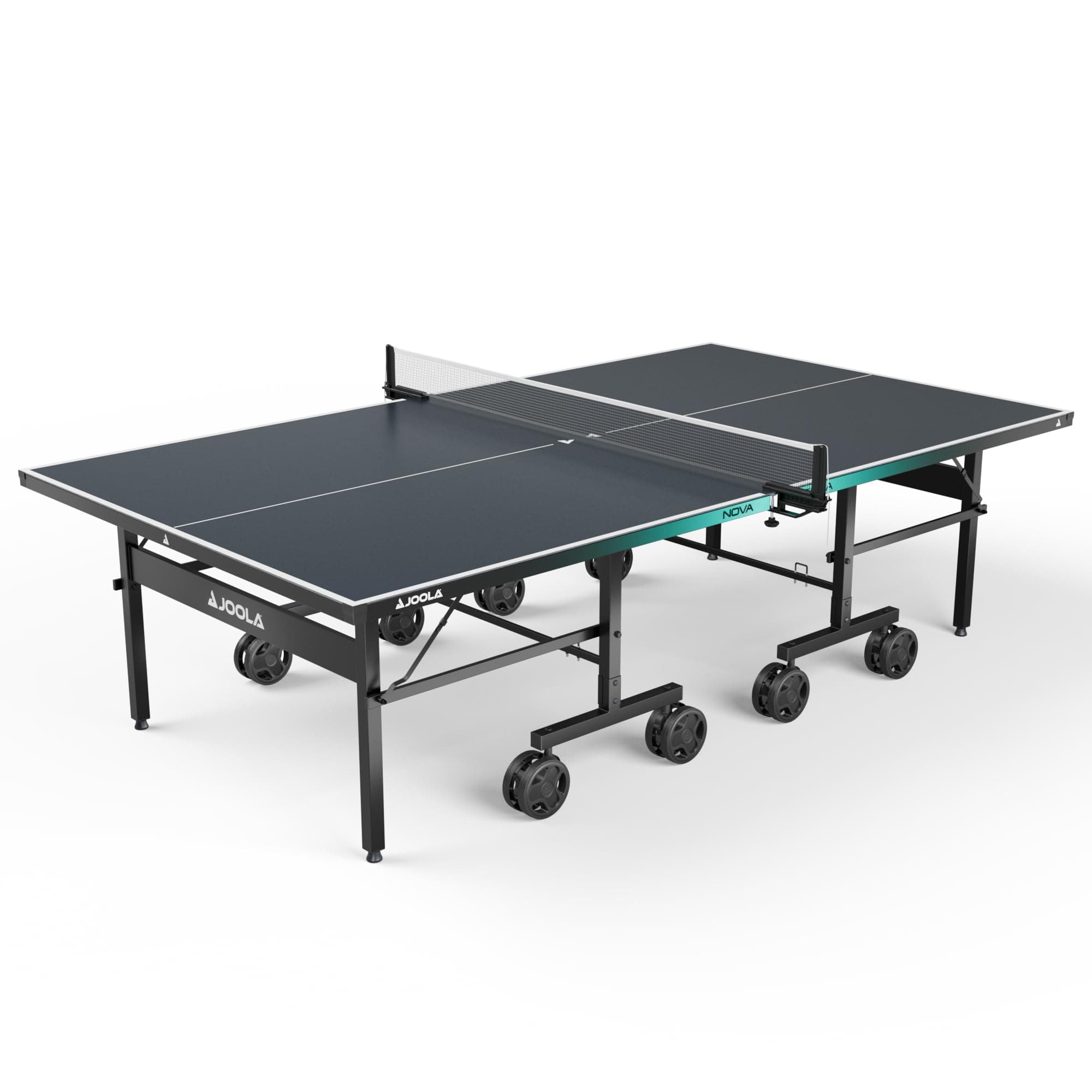 JOOLA Outdoor Tischtennisplatte NOVA - wasserdicht, klappbar, höhenverstellbar mit Netz | Ideal für Familien mit Kindern