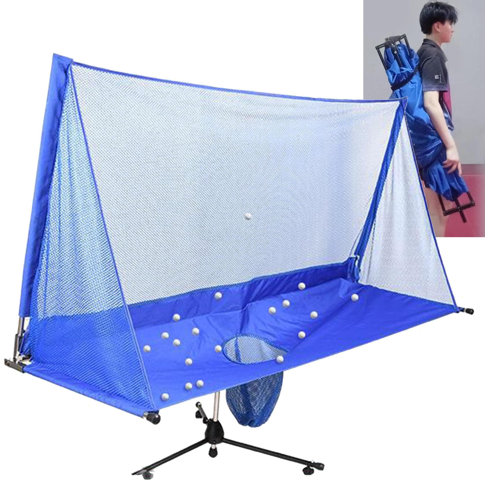 Tischtennis-Roboter-Fangnetz Großes Ping-Pong-übungsnetz Mit Aufschlägen Und Multi-Ball-Training 148x135cm/58.3x5|1in
Ti