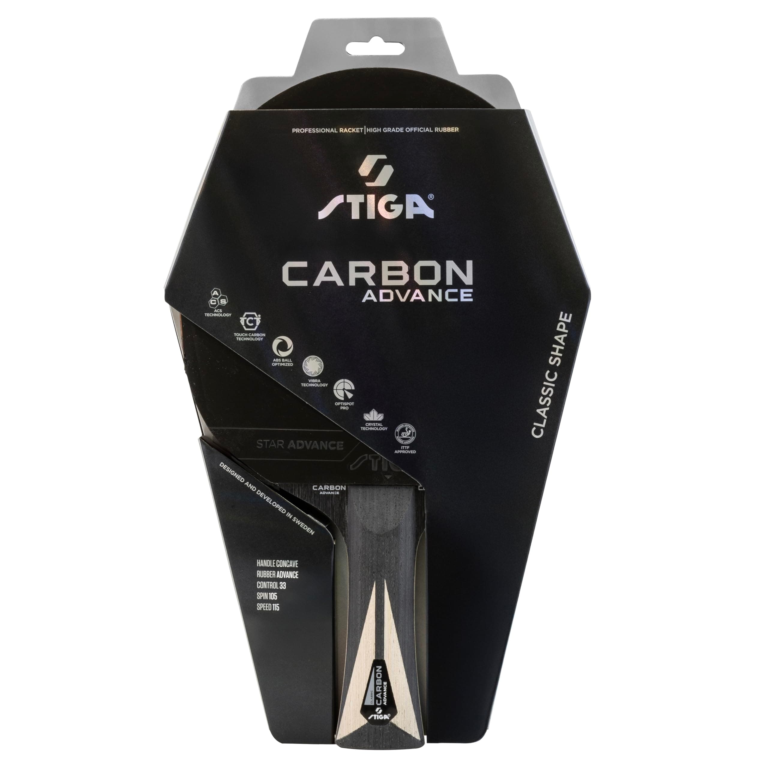 STIGA Carbon Advance Tischtennisschläger für fortschrittliche Spieler im Training und Wettkampf
| STIGA Carbon Advance