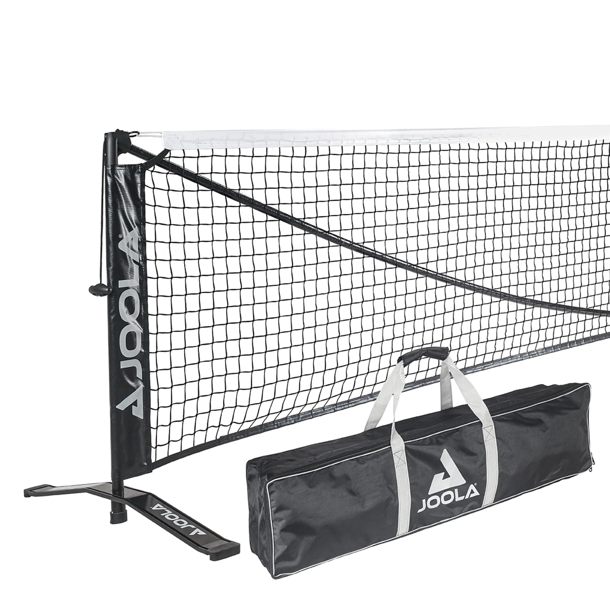 JOOLA Pickleballnetz - Robustes Stahlrahmen und strapazierfester PPVC-Netz für Outdoor/Indoor, 9 kg, 670 cm x 91,44 cm,